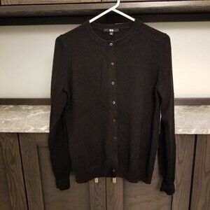 Uniqlo Black Cashmere Cardigan Sweater